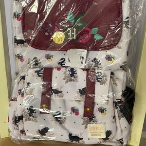 Loungefly Harry Potter Floral House Symbols Slouch Backpack